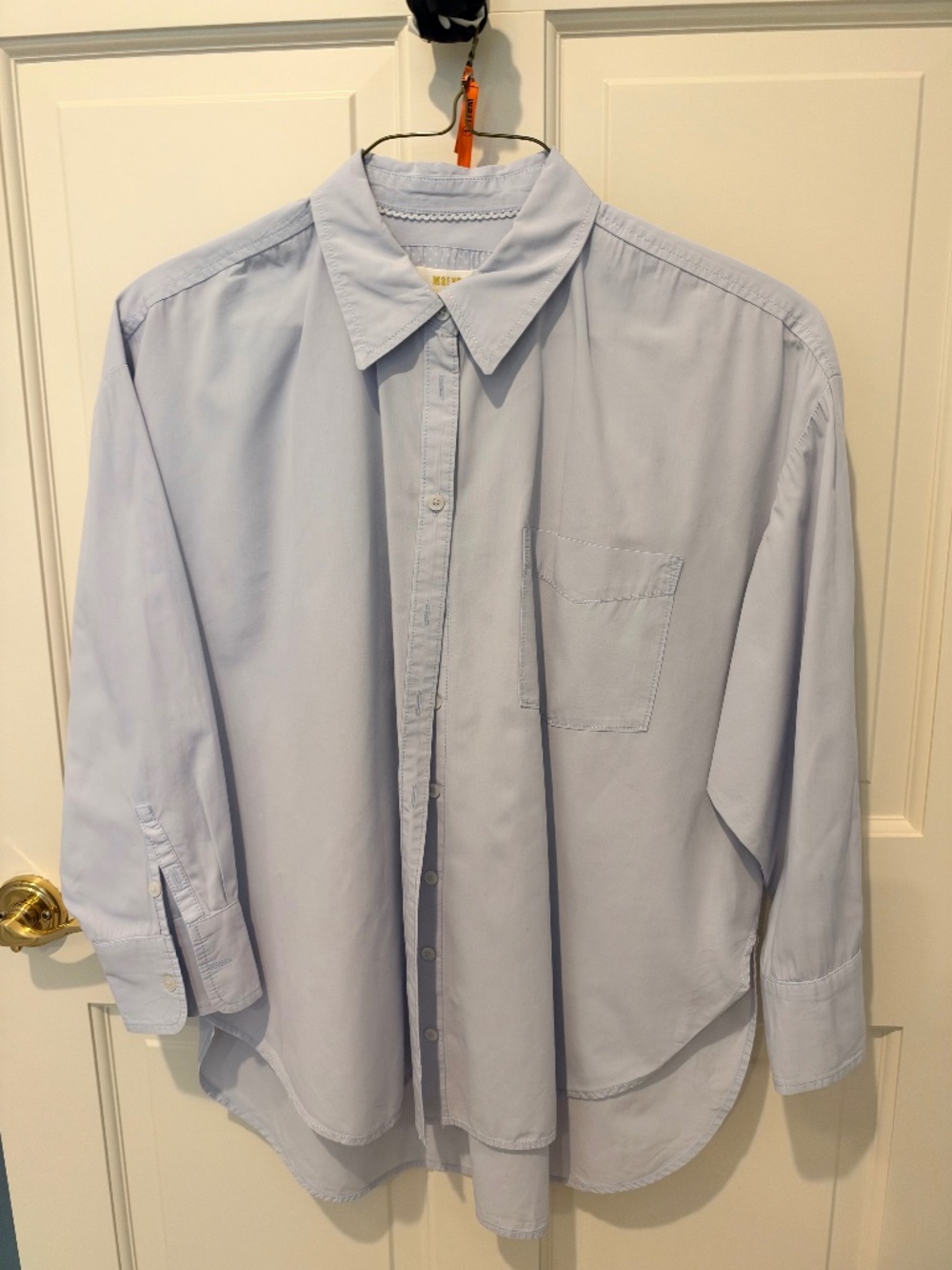 Anthropologie Maeve Bennet Light Blue/Violet Buttondown Shirt | LP